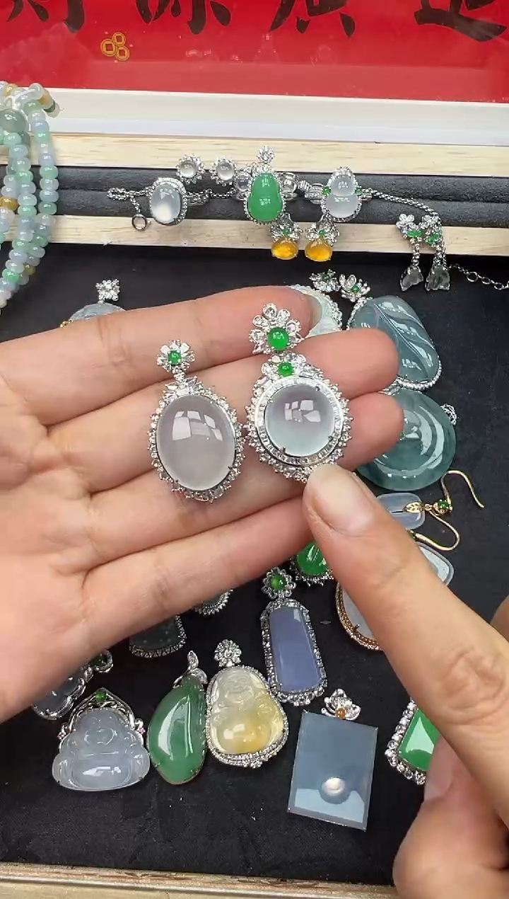 【闪购商品】翡翠吊坠(不含链)18K金镶嵌吊坠勿拍