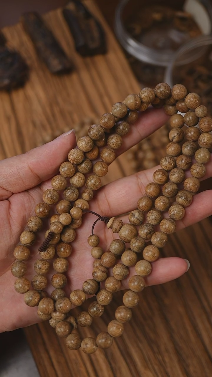 【闪购商品】沉香手串文莱绿底老料沉香留疤0.9/34克