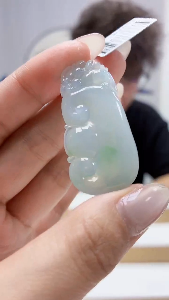 未镶嵌定制翡翠4688MM-毛货挂件65