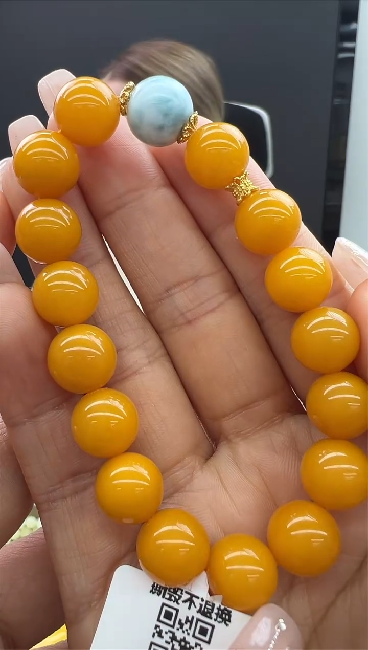 【闪购商品】琥珀手链未镶嵌605秒拍号
