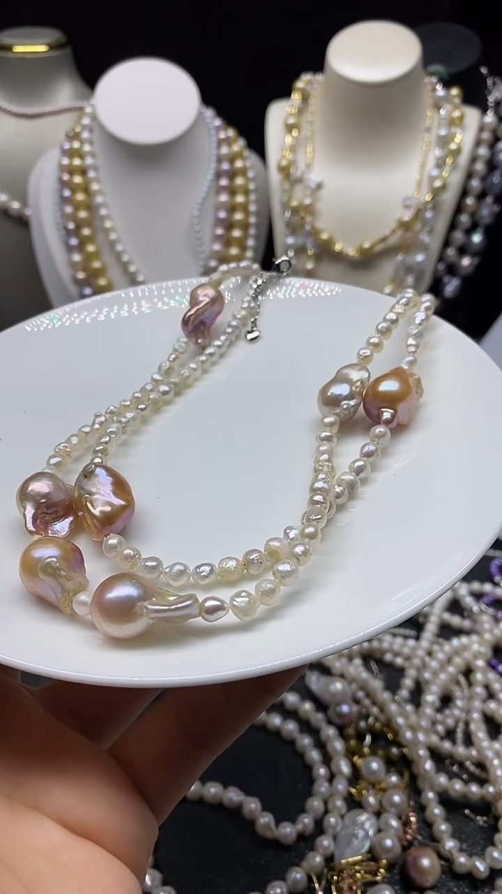 颈饰未镶嵌淡水珍珠多人