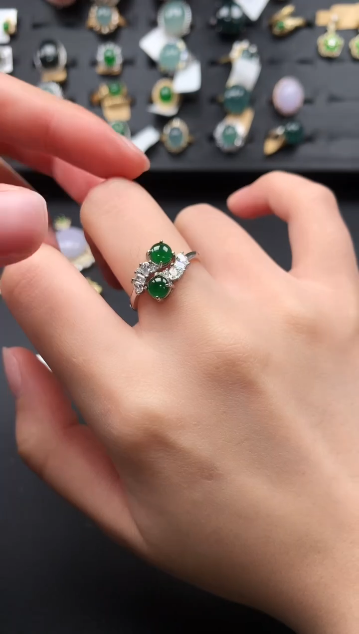 【闪购商品】翡翠戒指银S925镶嵌1326141