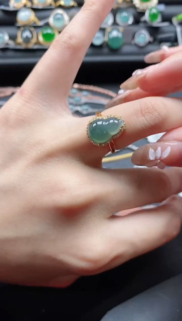 【闪购商品】翡翠戒指银S925镶嵌1111