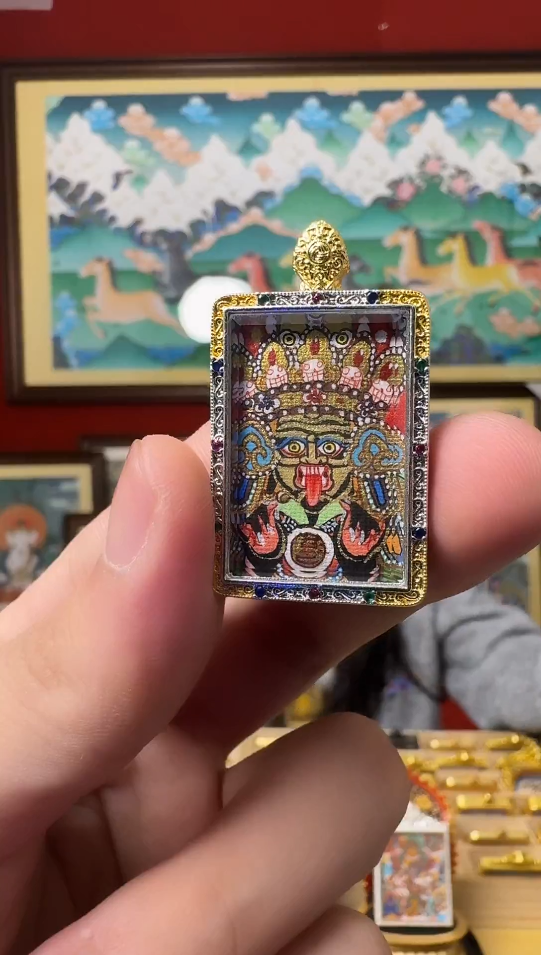 吊坠扎老师-热贡纯手绘-刀刀