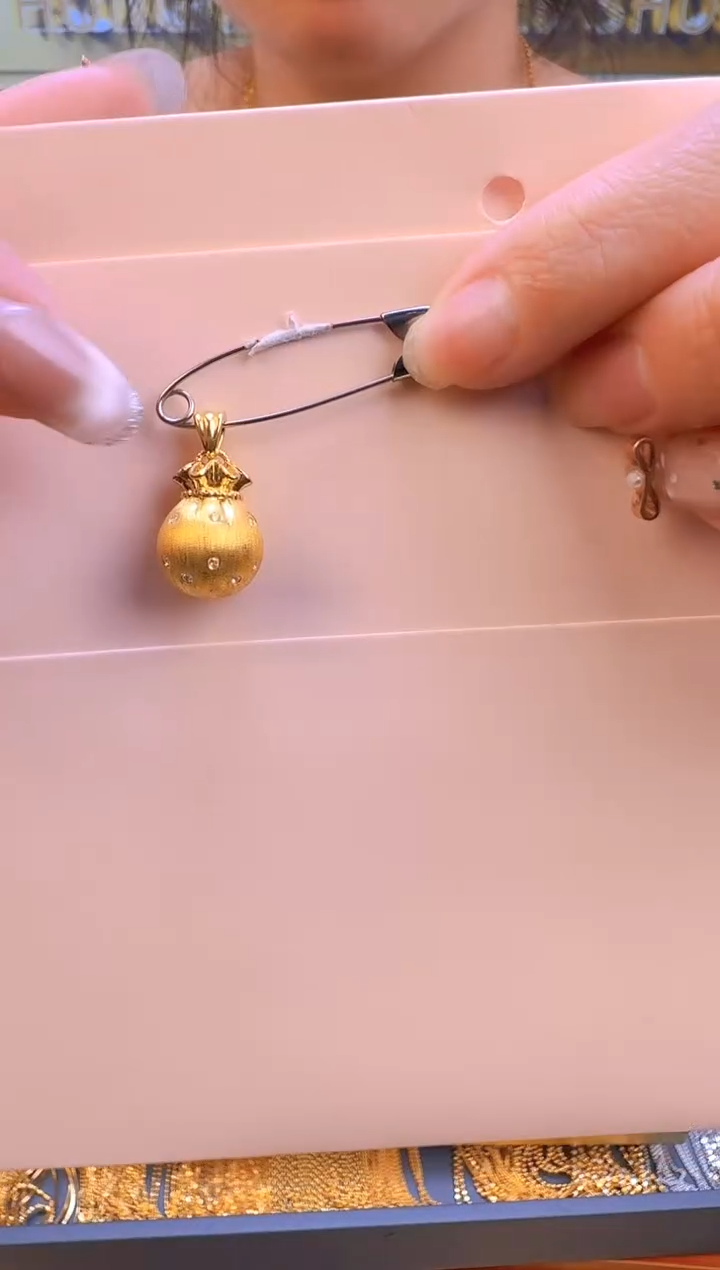 拉丝钱袋吊坠1.51g（多样性发货）