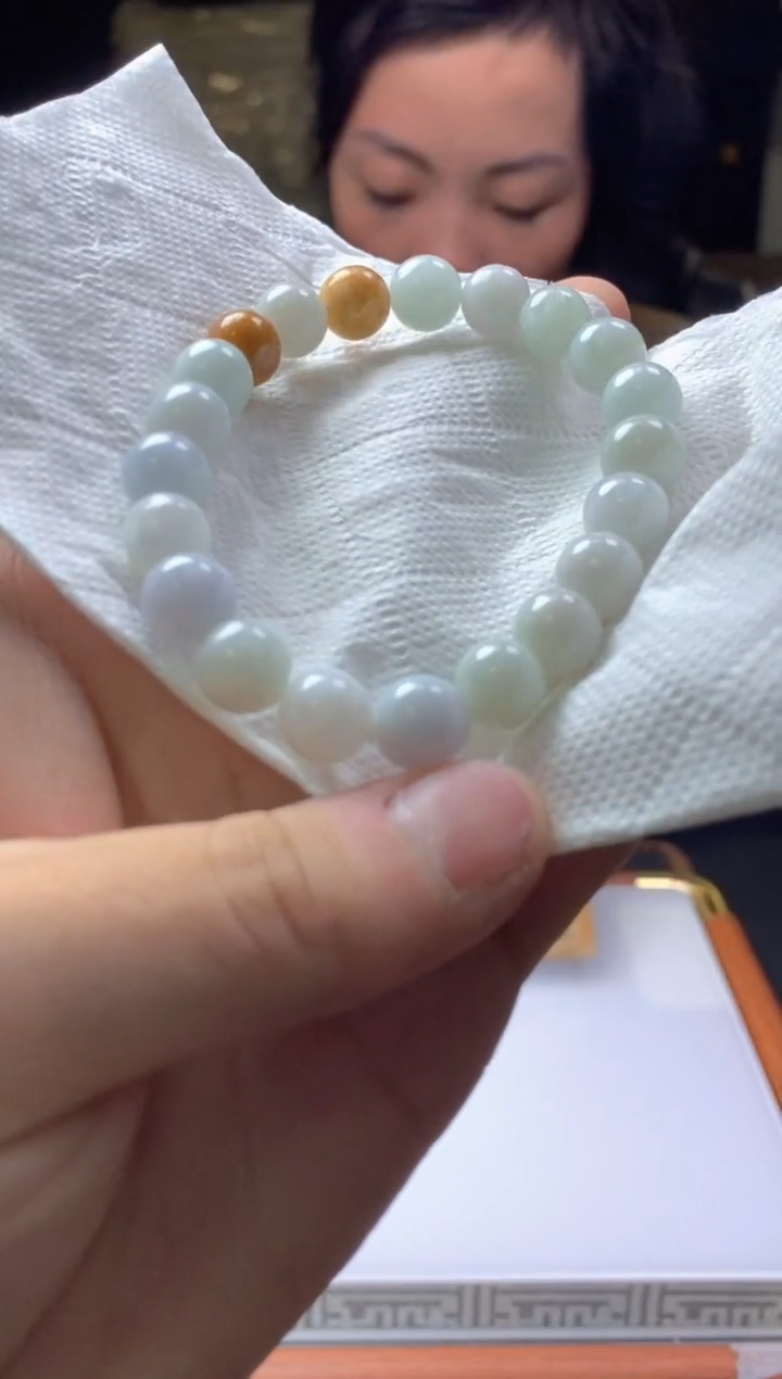 未镶嵌手链翡翠天然缅甸珠串拍一发一