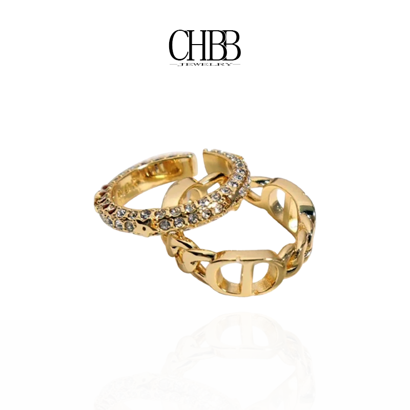 橙画 合金戒指 高定K金新中式字母CD手链高级感轻奢百搭简约