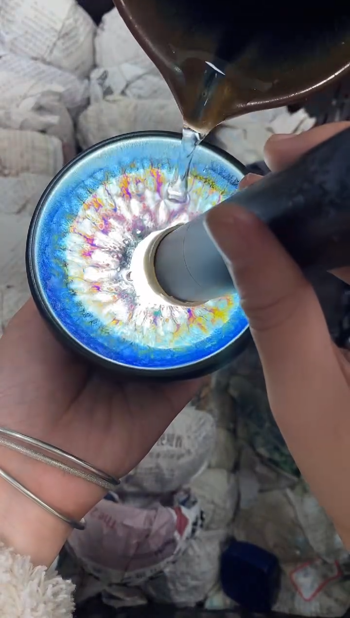 【闪购商品】茶盏空谷幽兰 盏三疯建盏茶器