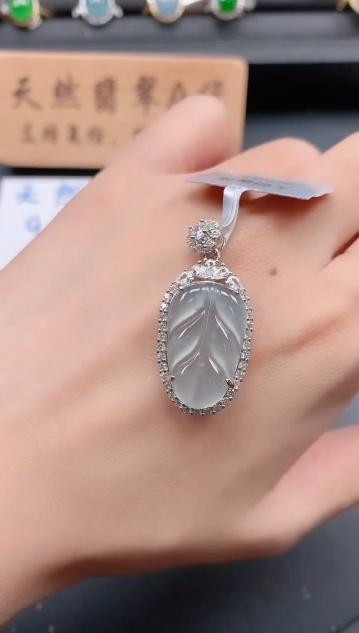 银S925镶嵌戒指翡翠111