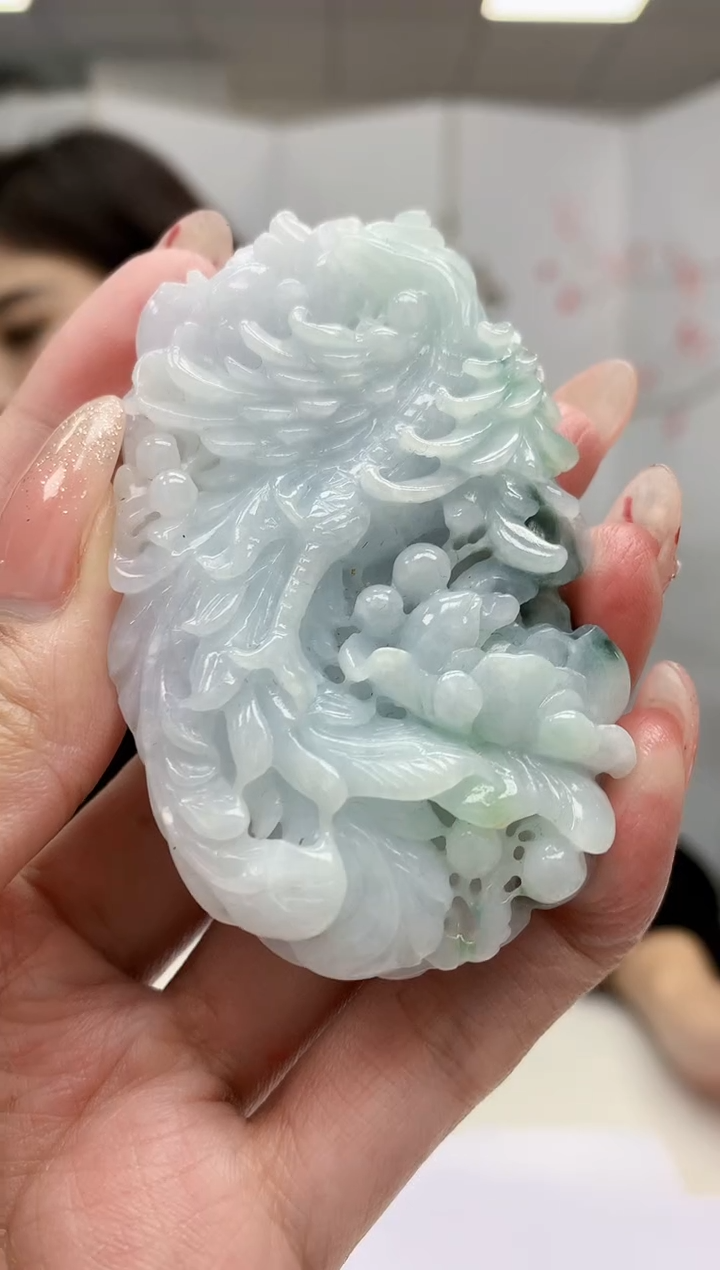 【闪购商品】定制翡翠未镶嵌4829MM-毛货挂件48