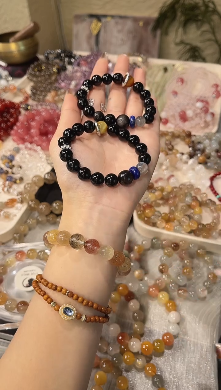 水晶摆件未镶嵌黑曜石 福福款