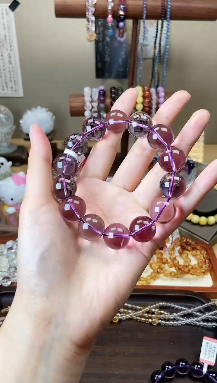 【闪购商品】水晶手串未镶嵌16mm巴西紫水晶