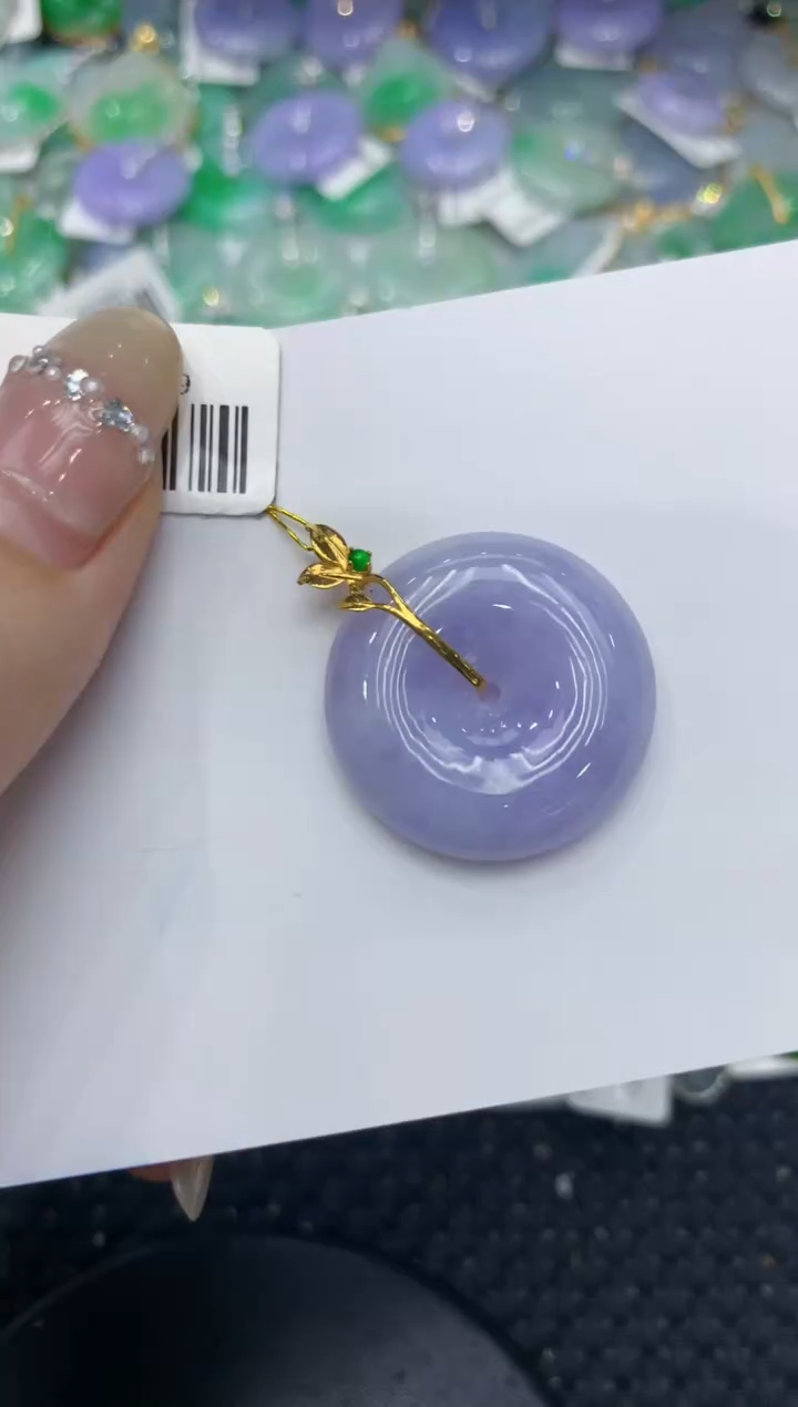 【闪购商品】翡翠颈饰18K金镶嵌222222222