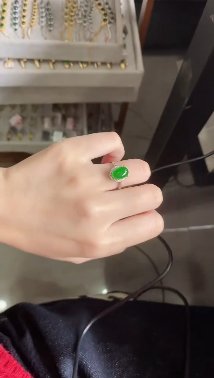 【闪购商品】翡翠戒指银S925镶嵌51151