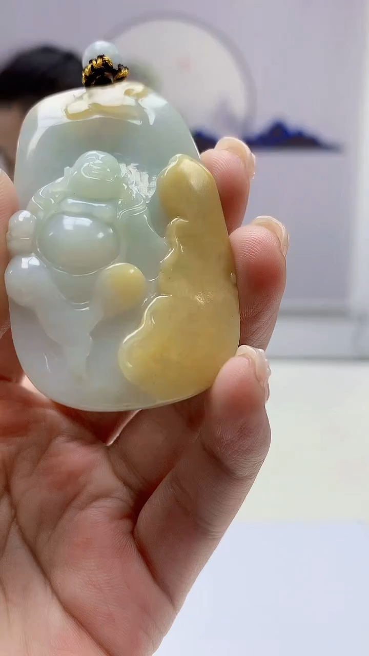 【闪购商品】定制翡翠未镶嵌4902ms-毛货93佛