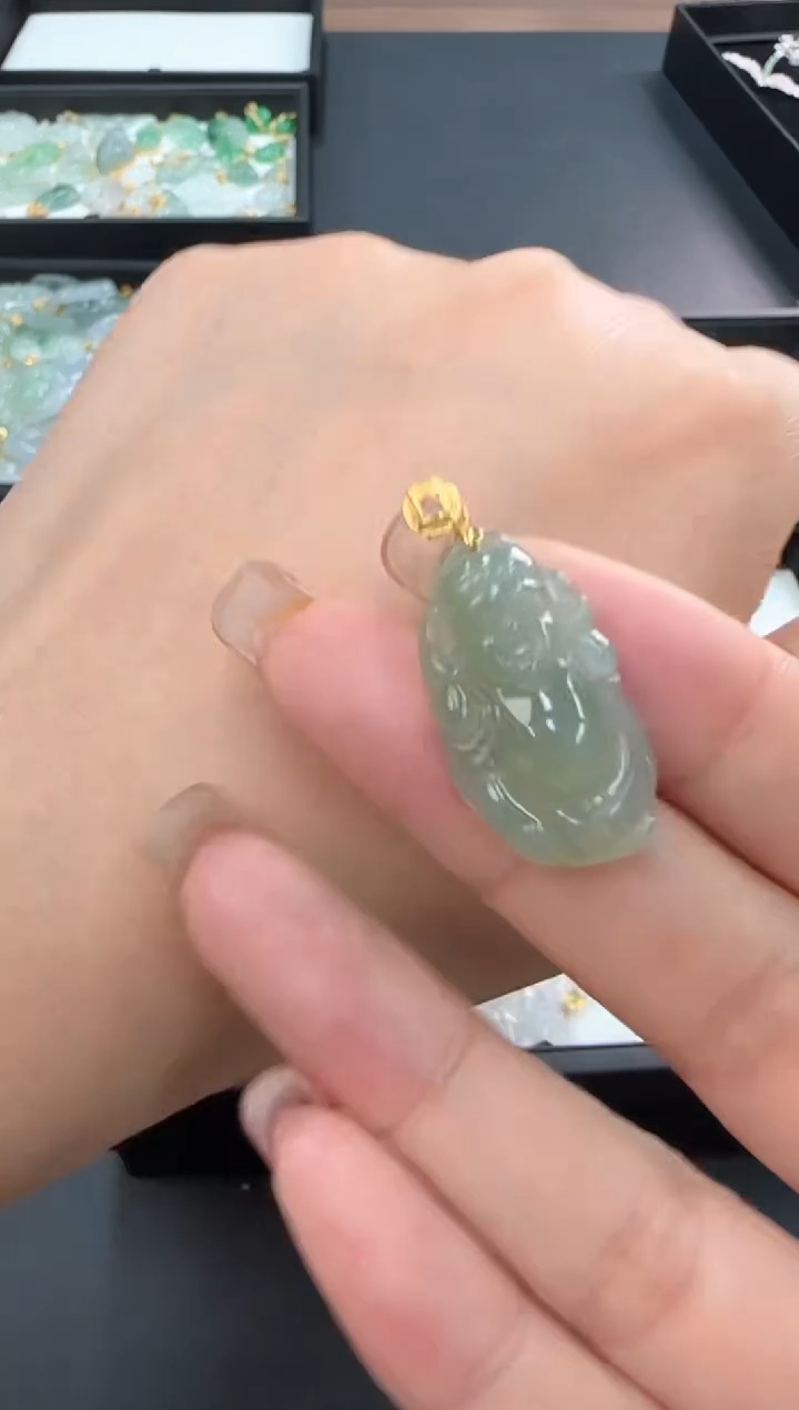 【闪购商品】翡翠颈饰18K金镶嵌25021397