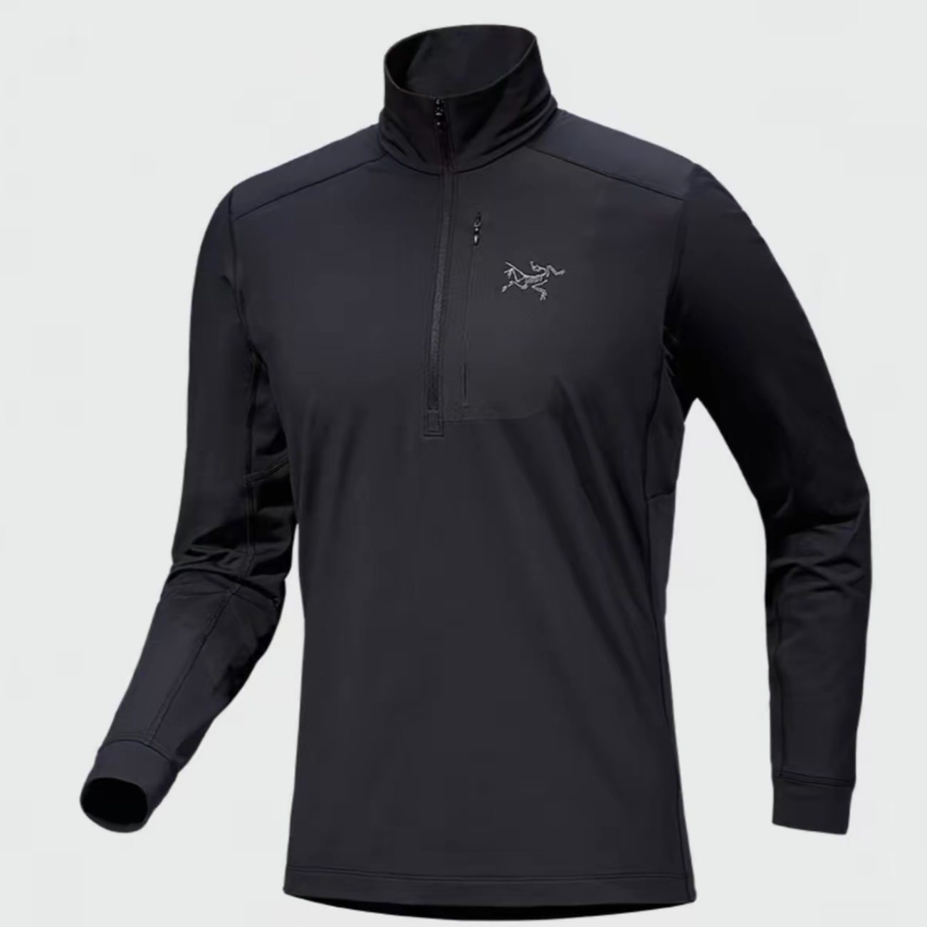 未使用 ARC'TERYX/始祖鸟 RHO LT Zip Neck立领抓绒半拉链抓绒衣
