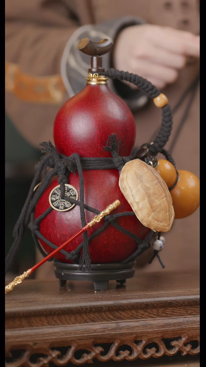 【闪购商品】282号精品天然大漆工艺防渗内胆酒葫芦~