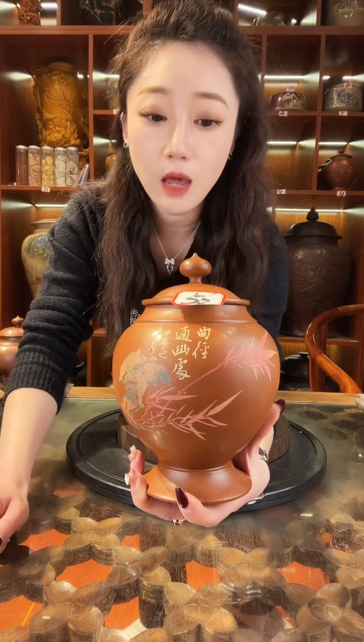 【闪购商品】缸云南建水紫陶复烧小茶罐@56