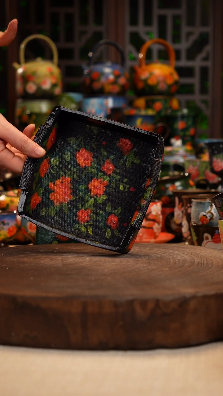 油画 手绘釉下彩