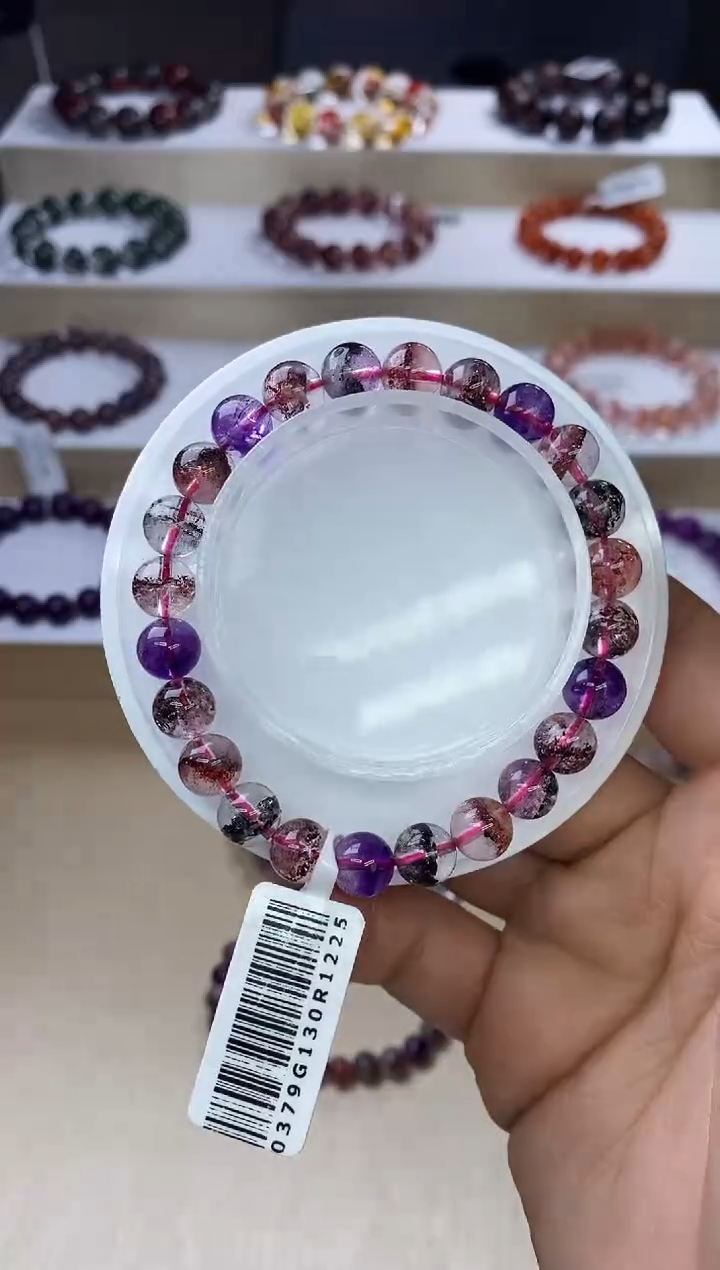 【闪购商品】水晶手链未镶嵌黑加仑超七单圈8m+