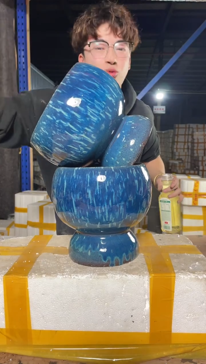 紫砂花盆宜兴紫砂粗陶花盆18-20