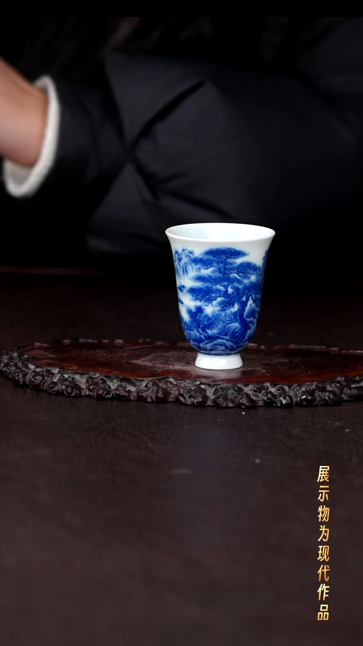 杯子陶景德镇全手工手绘瓷器！