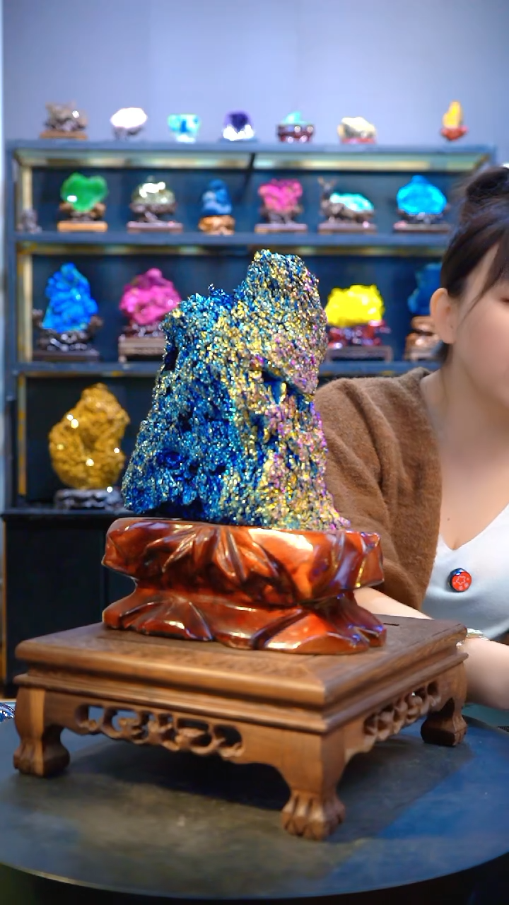 石材春**面精品矿物晶体摆件