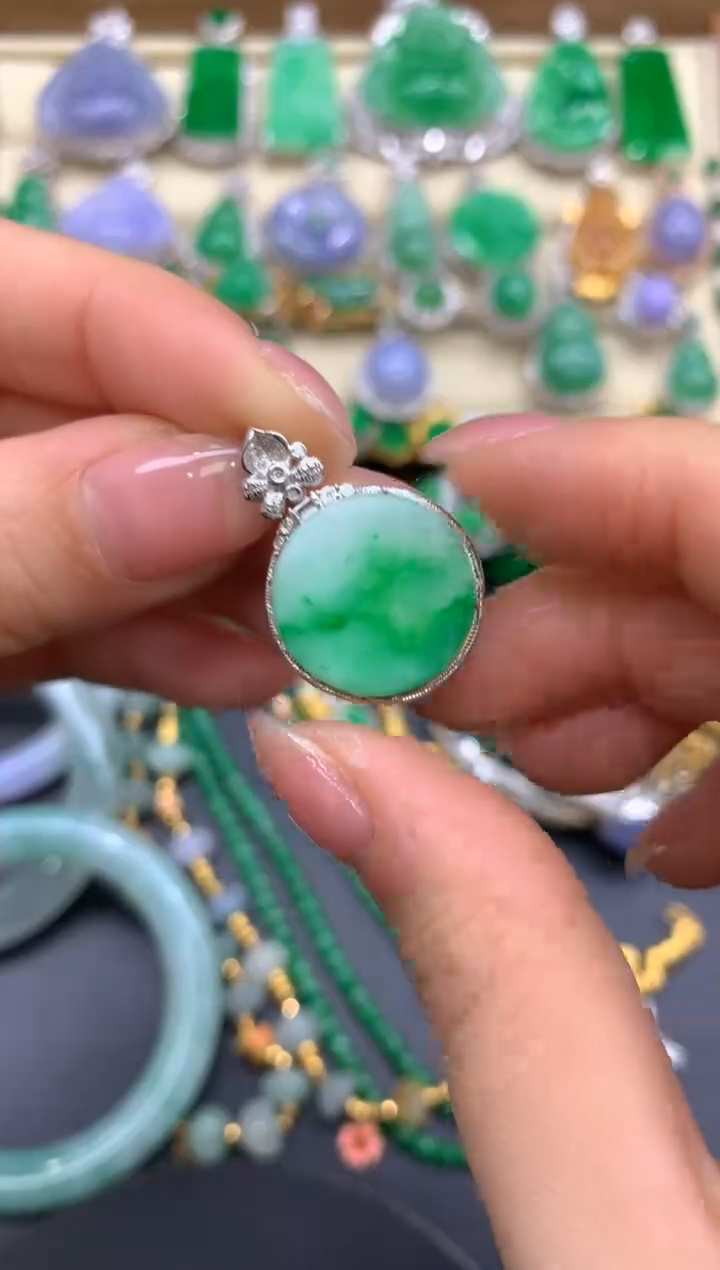 【闪购商品】翡翠颈饰18K金镶嵌323-中国好珍宝