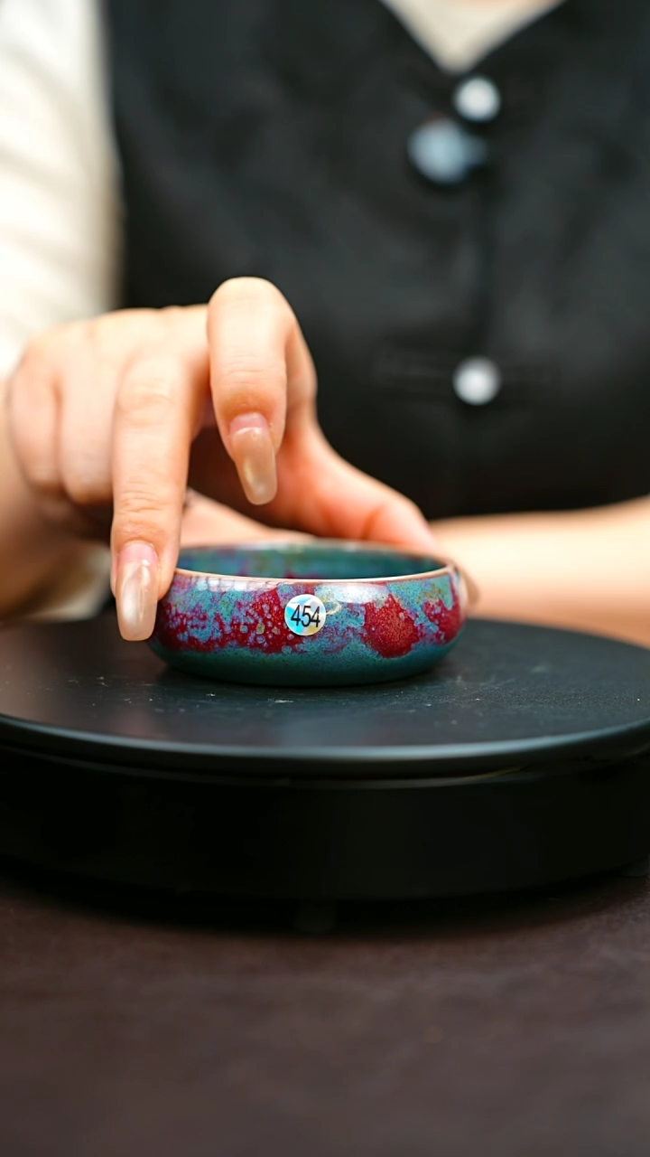 454#原矿钧瓷炉钧釉普洱杯