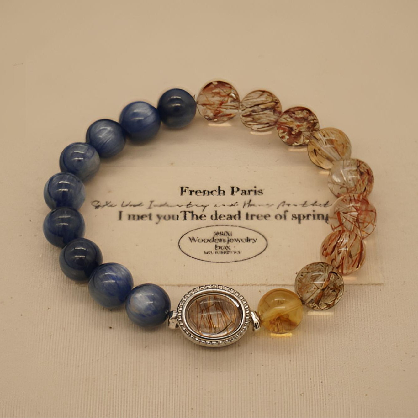 【一半海水】超七蓝晶石原创小众设计款手串