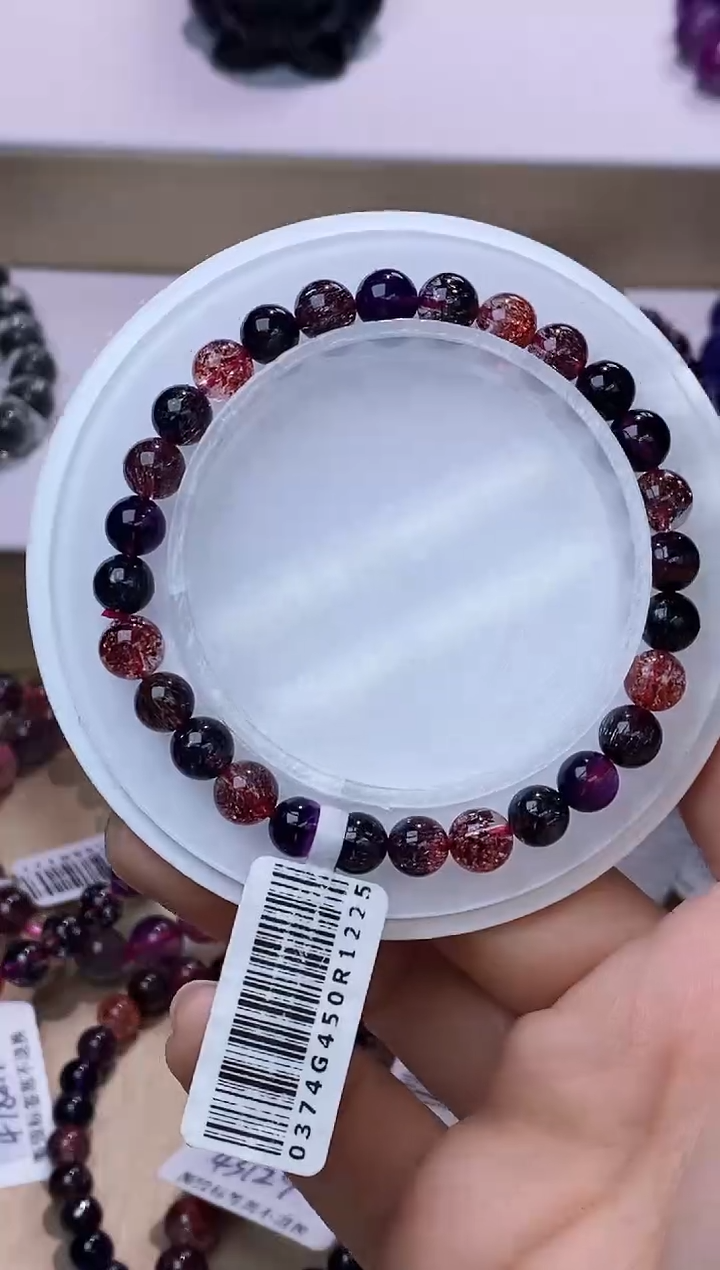 【闪购商品】水晶手链未镶嵌黑加仑超七6m+