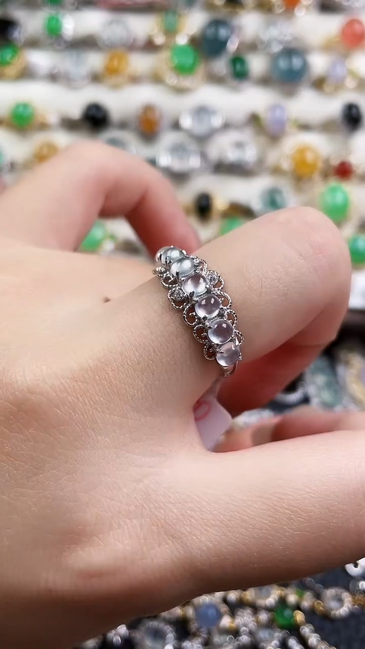 银S925镶嵌戒指翡翠134