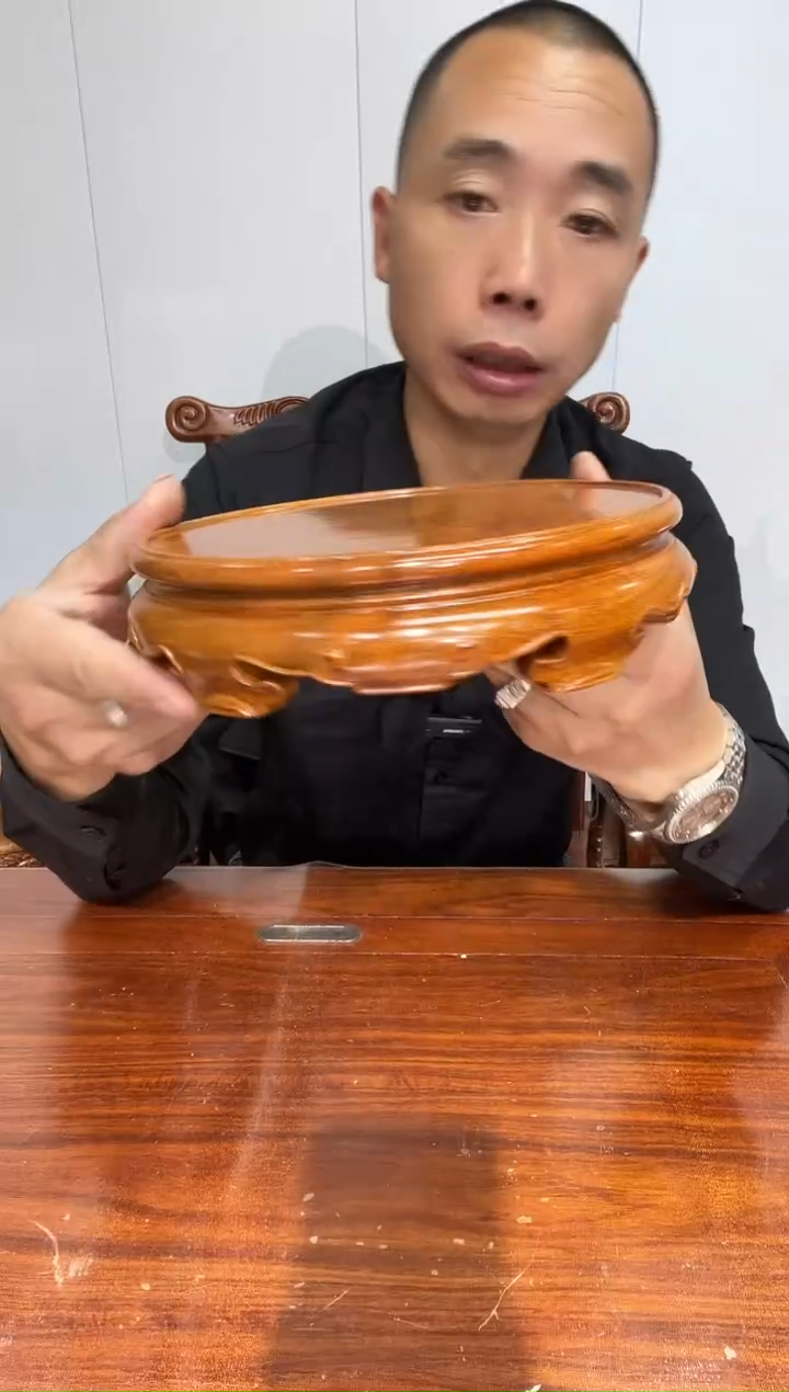 木老花莲花底座18*20*5