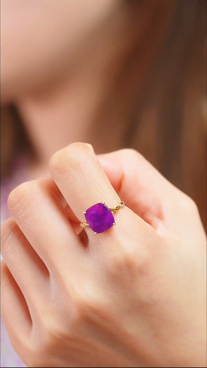 18K金镶嵌苏纪石（舒俱来）戒指42