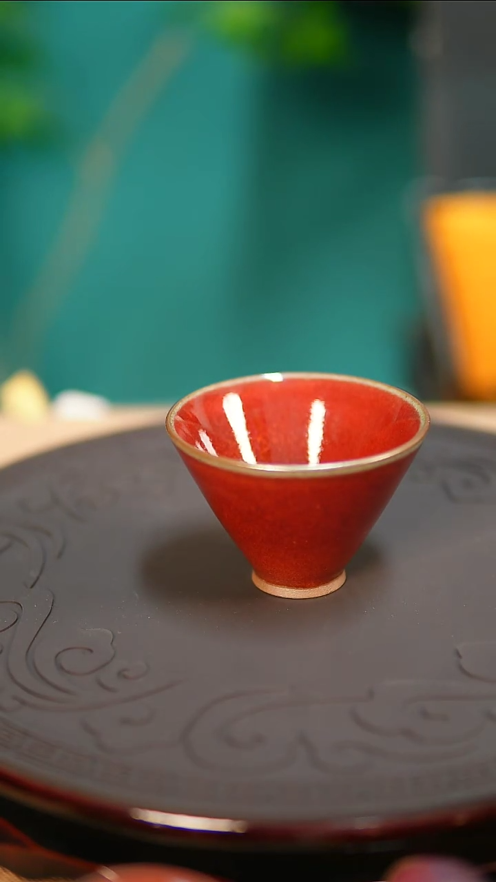 【闪购商品】杯原产地钧尚源钧瓷钧红斗笠