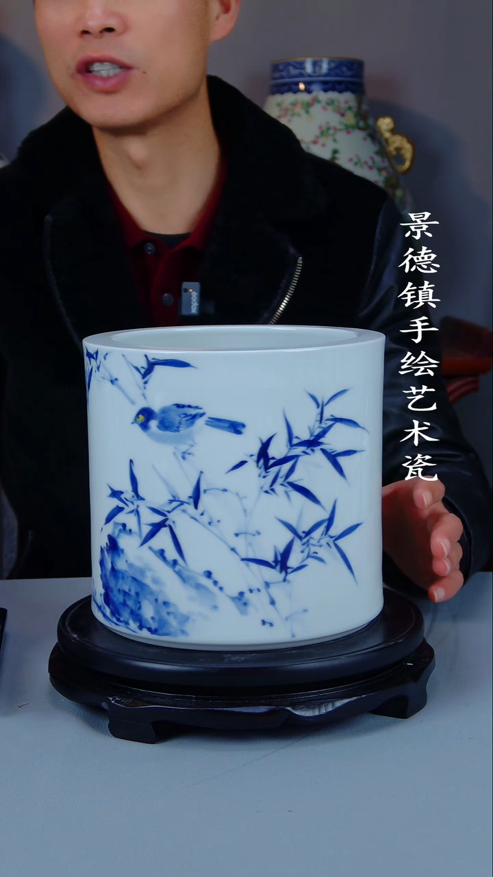 摆件陶瓷景德镇手工手绘陶瓷摆件25