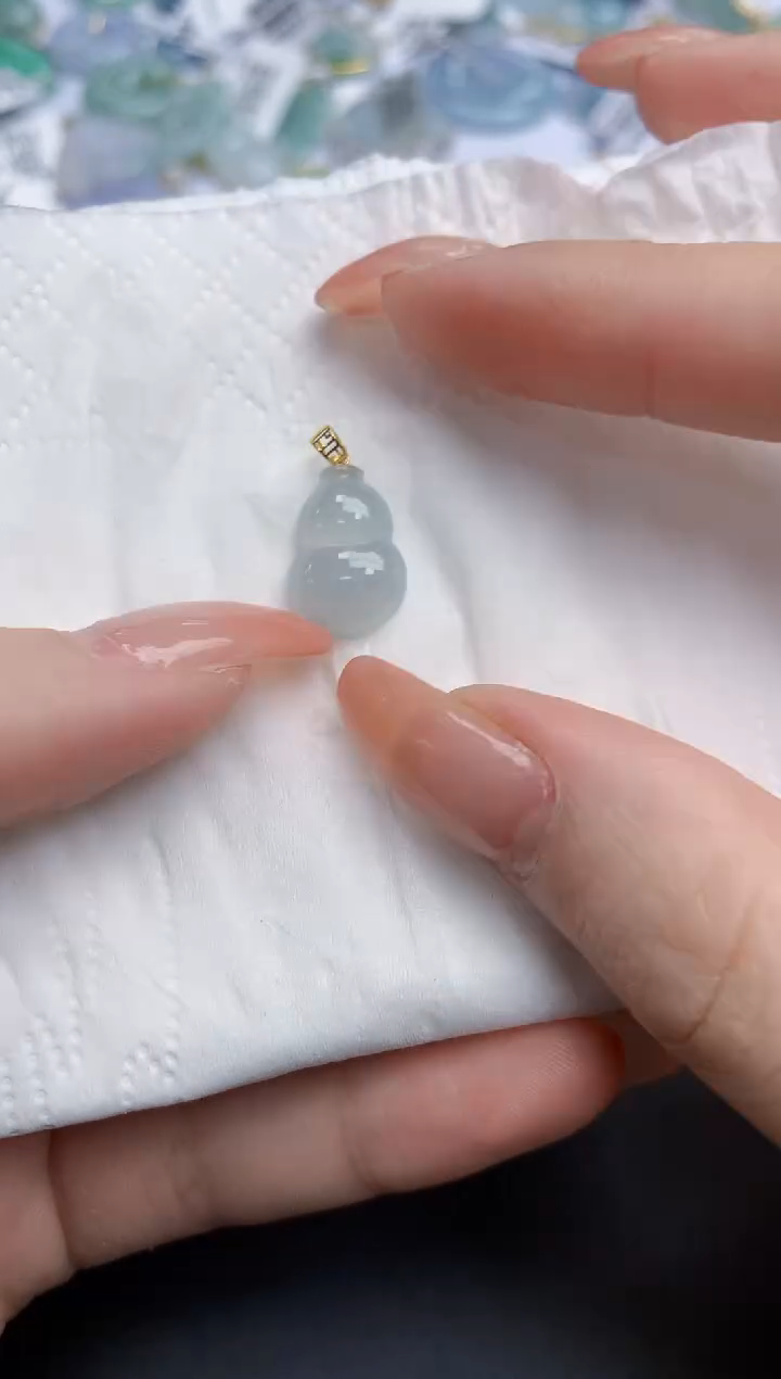 【闪购商品】翡翠颈饰18K金镶嵌天然缅甸翡翠A货