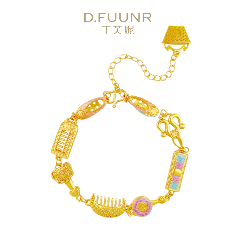 丁芙妮 新中式国潮彩九宝手链
