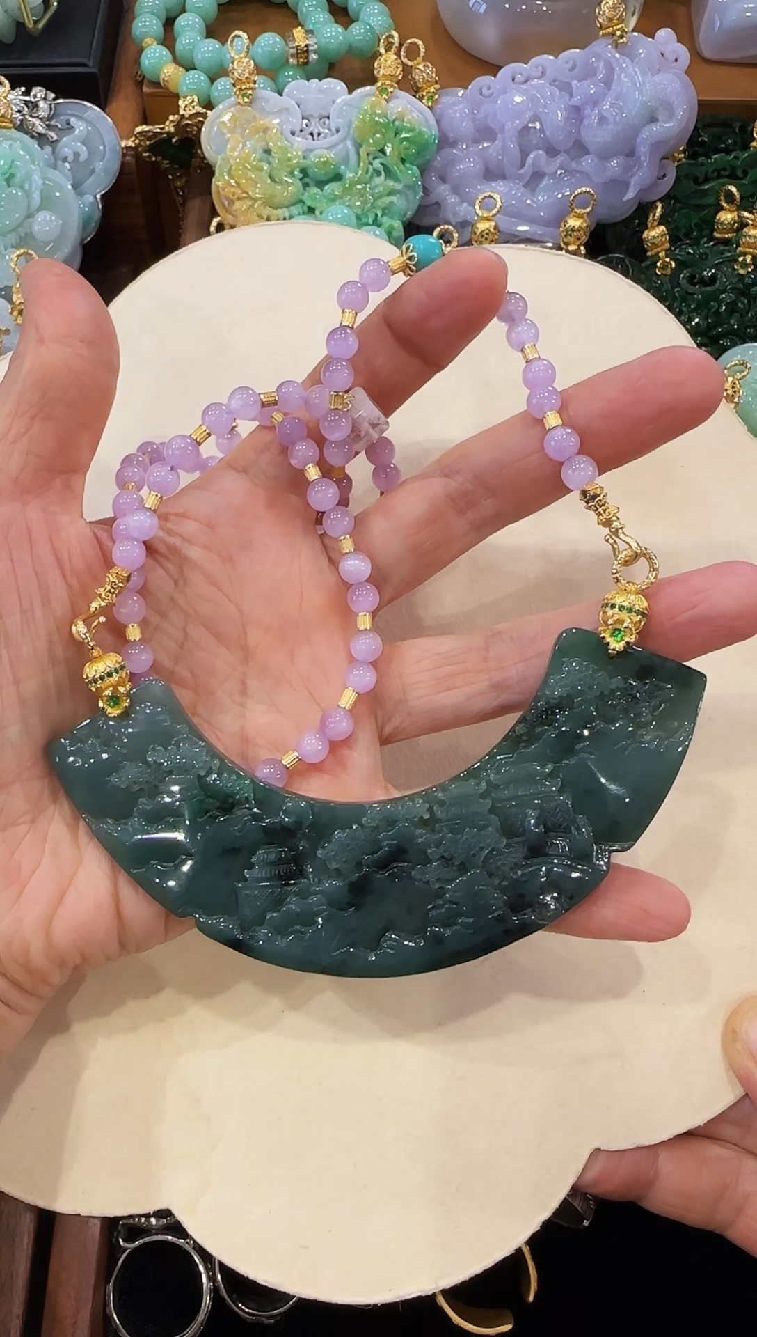 【闪购商品】翡翠颈饰未镶嵌国风