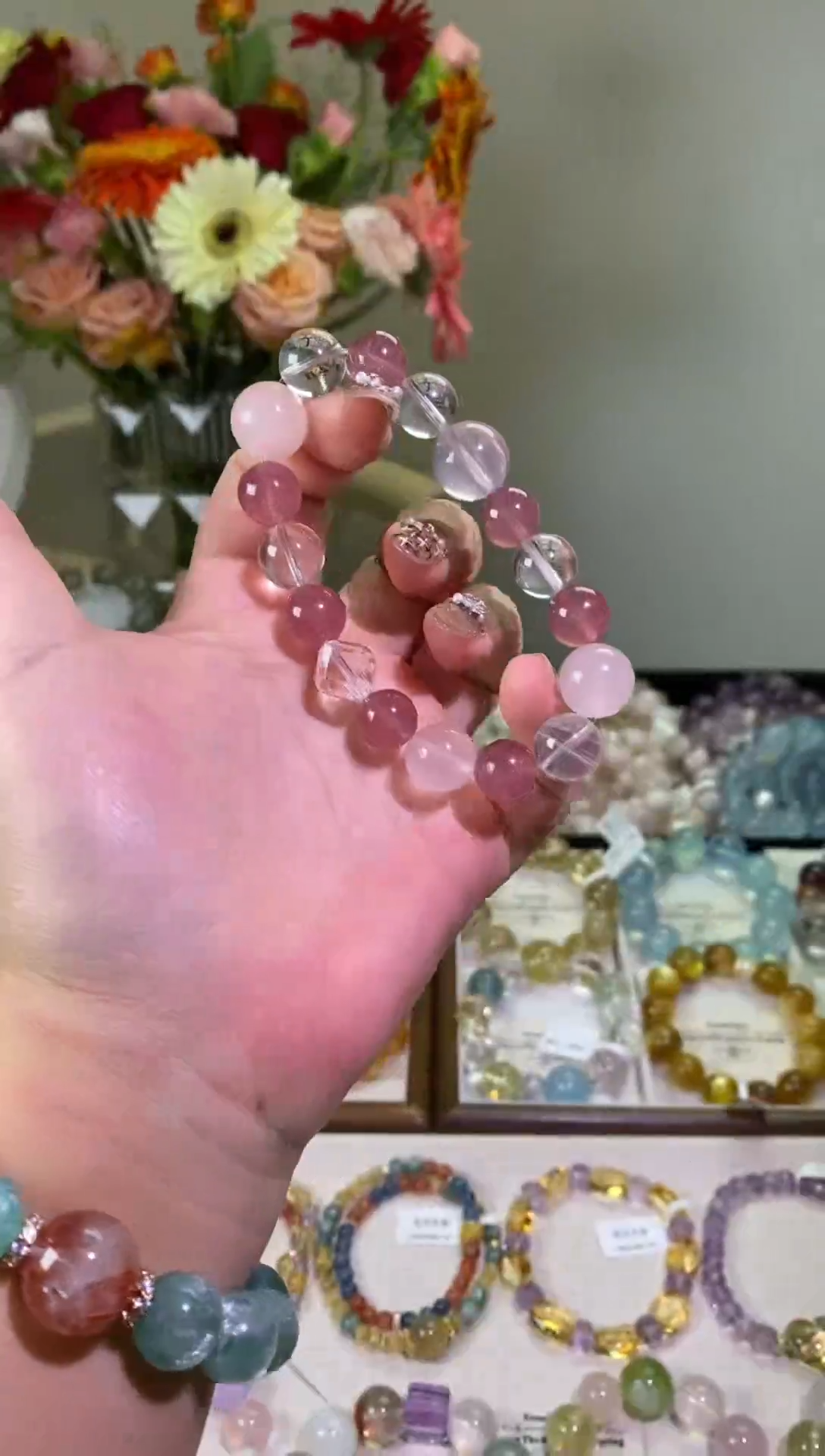 未镶嵌手串水晶草莓晶设计款