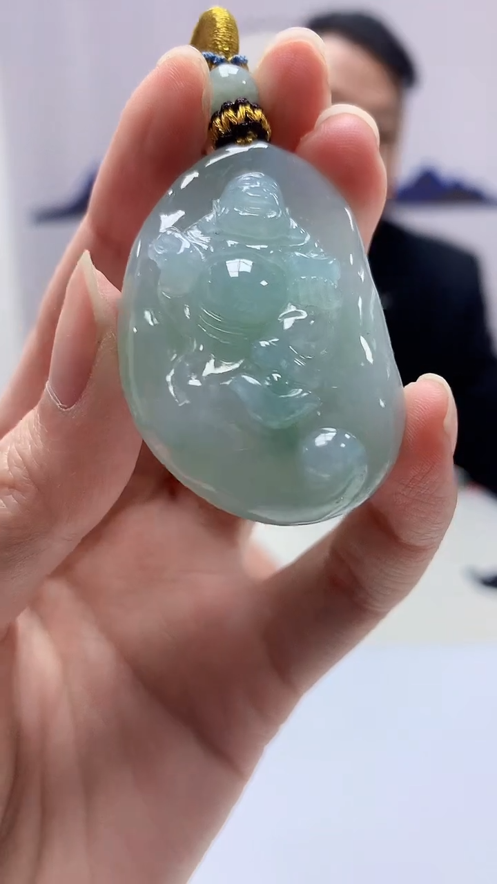 【闪购商品】定制翡翠未镶嵌4969zm-毛货挂件佛公173