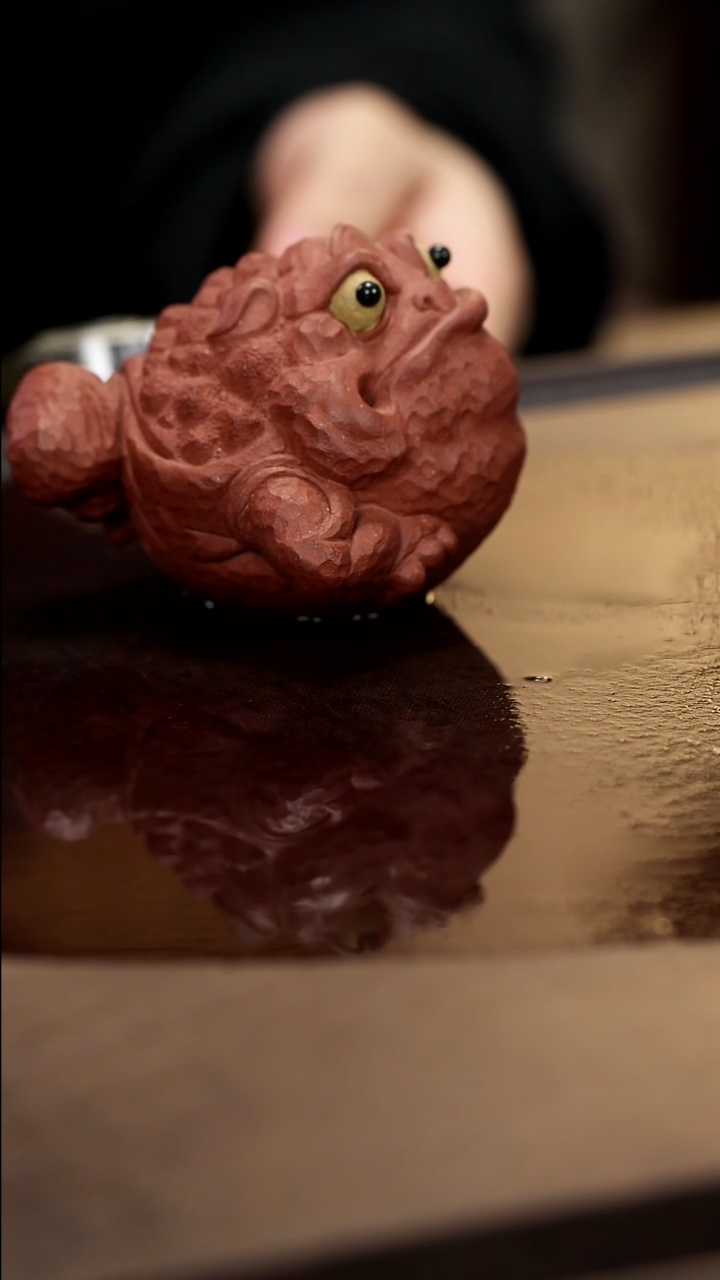 紫砂茶宠紫砂逗蟾