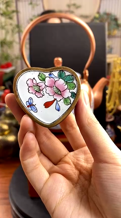 【闪购商品】非遗技艺 画珐琅粉盒（老）