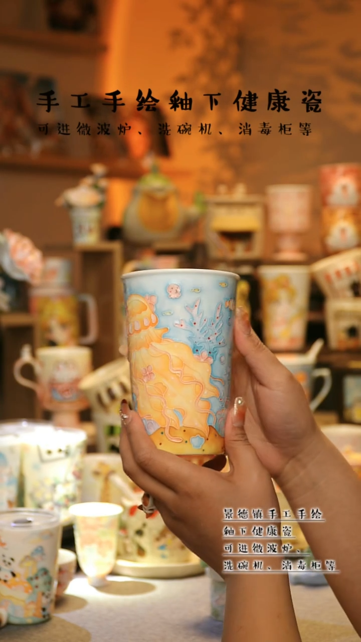 【闪购商品】杯景德镇高温釉下彩&S037