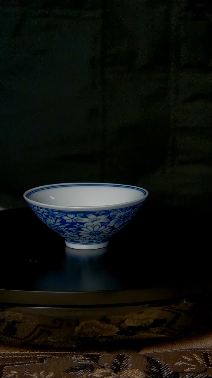 景德镇手工青花万花主人杯