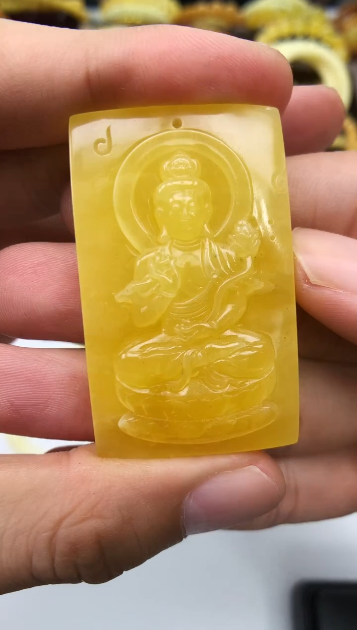 裸石蜜蜡未镶嵌吊坠