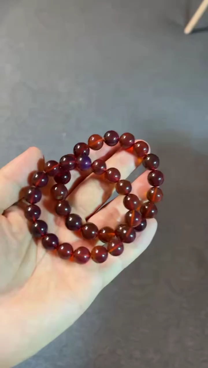 琥珀未镶嵌珠宝奇石/无优化/多样性发一件/紫罗兰/净10-11mm