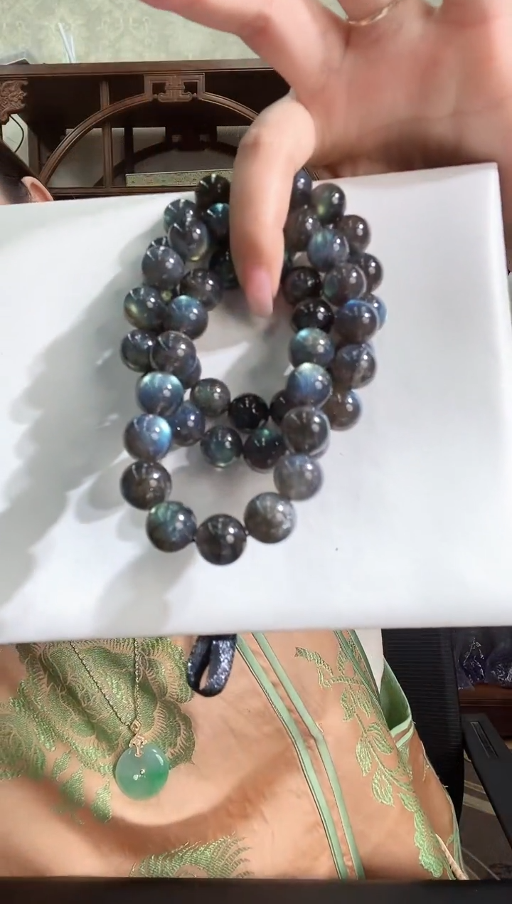 【闪购商品】拉长石手串未镶嵌250309053多样性发一