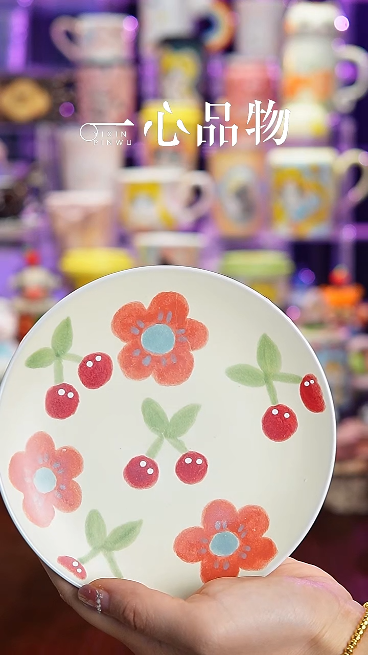 杯子瓷A85景德镇手工手绘杯子摆件